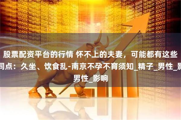 股票配资平台的行情 怀不上的夫妻，可能都有这些共同点：久坐、饮食乱-南京不孕不育须知_精子_男性_影响
